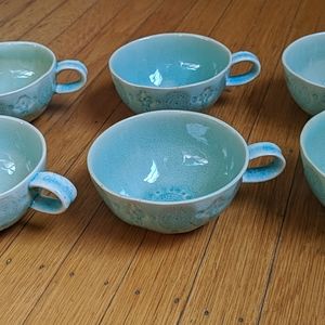 Anthropologie Old Havana tea cups mugs, set of 6
